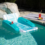 Sofá Chaise Flotante para Piscina con Portavasos