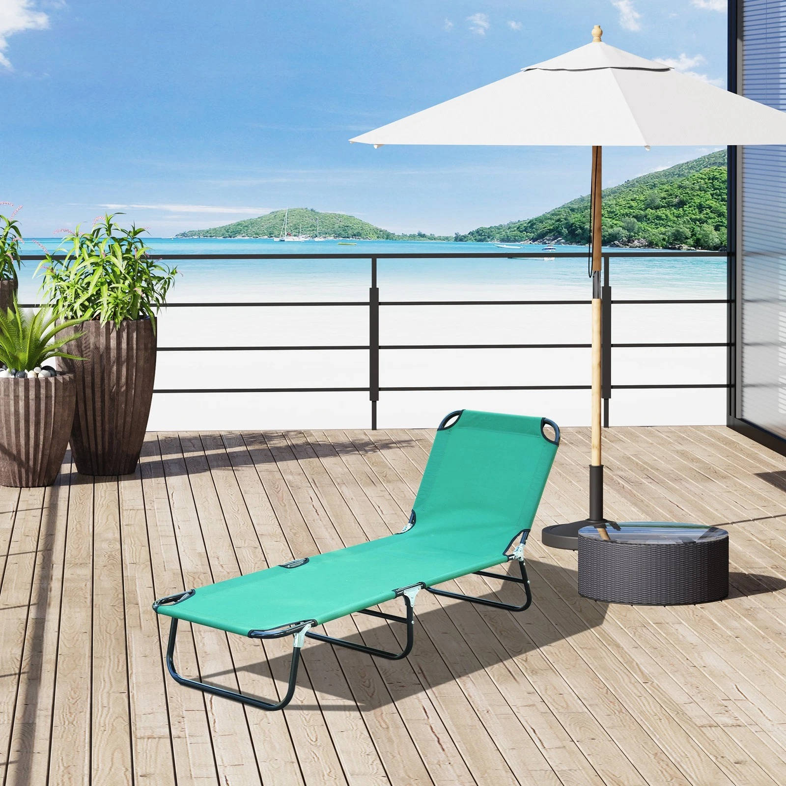 Sillón Chaise Lounge Plegable de Exterior