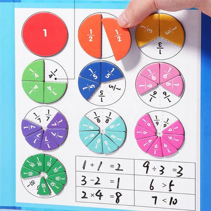 Juguete Educativo de Matemáticas - Tablero Magnético de Fracciones