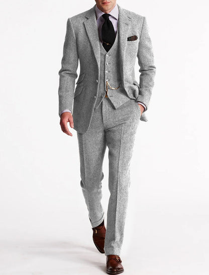 Traje Retro Vintage de 3 Piezas para Hombre