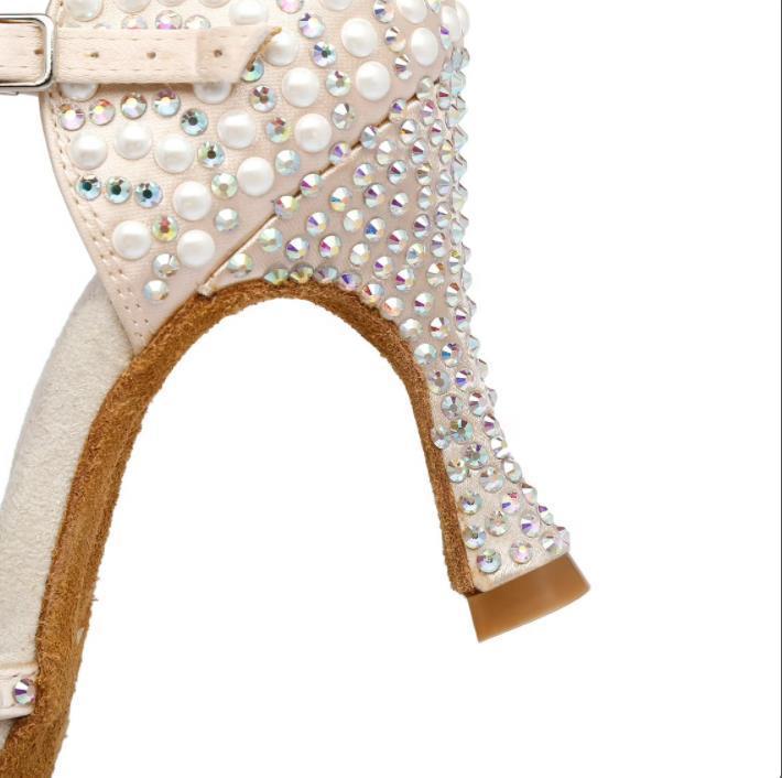 Zapatos de tacón alto de satén para mujer - Comodidad - Estilo de baile-Zapatos - Mujer-VyFlair