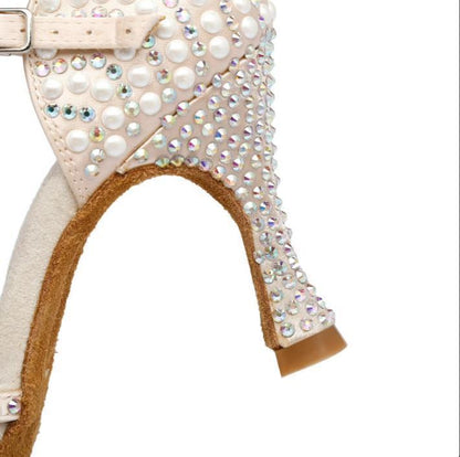 Zapatos de tacón alto de satén para mujer - Comodidad - Estilo de baile-Zapatos - Mujer-VyFlair