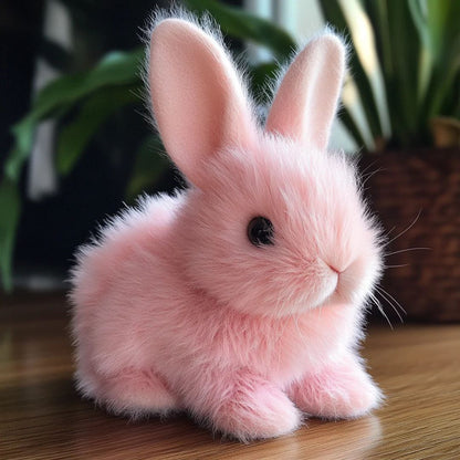 Conejo de Peluche Realista con Movimientos Suaves