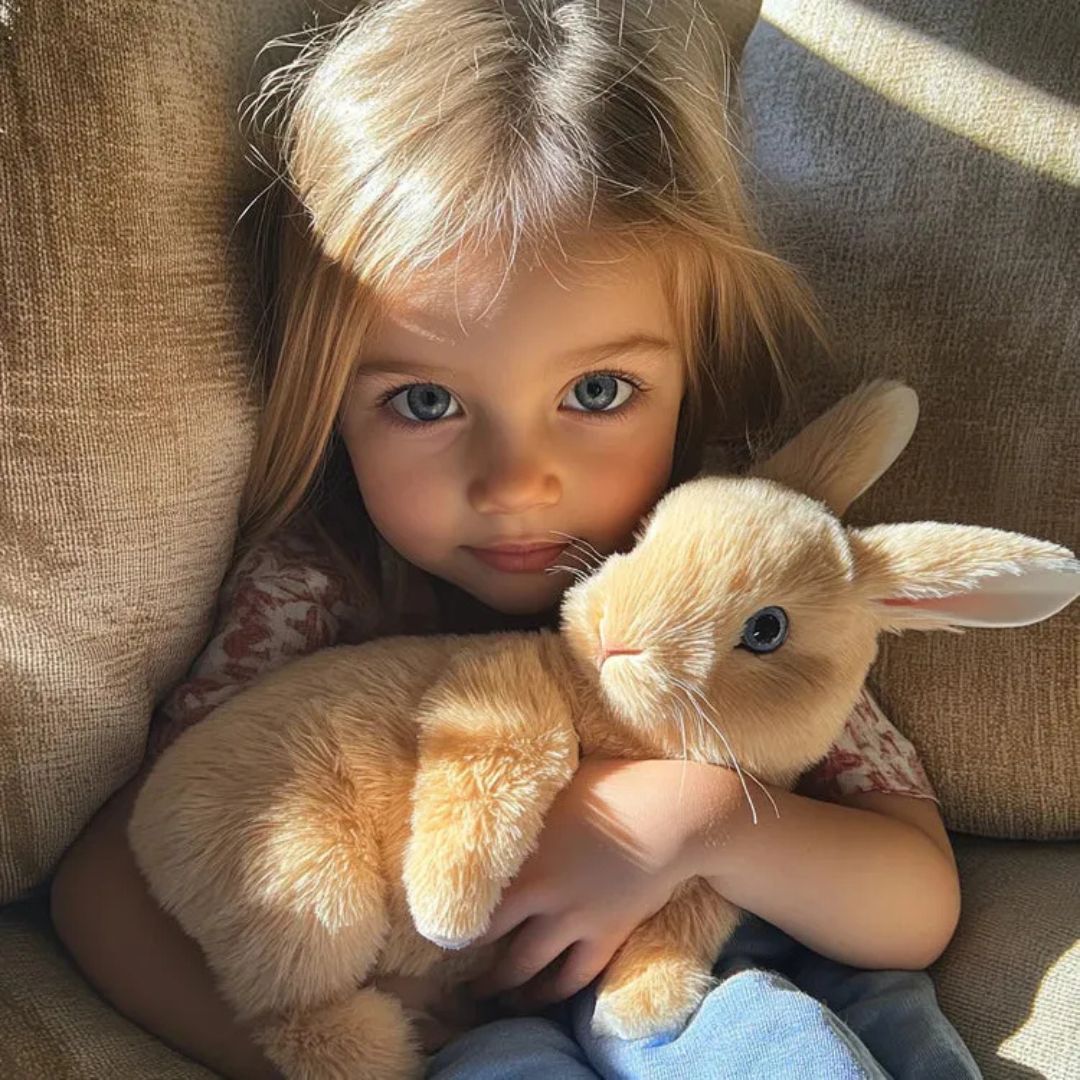 Conejo de Peluche Realista con Movimientos Suaves