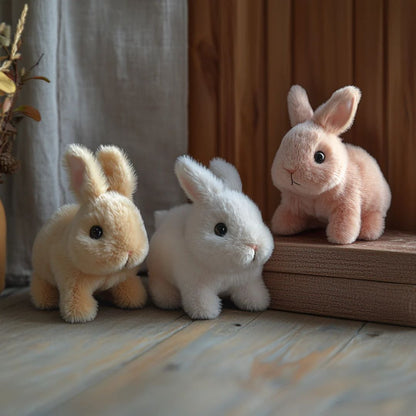 Conejo de Peluche Realista con Movimientos Suaves