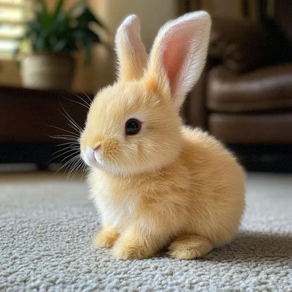 Conejo de Peluche Realista con Movimientos Suaves