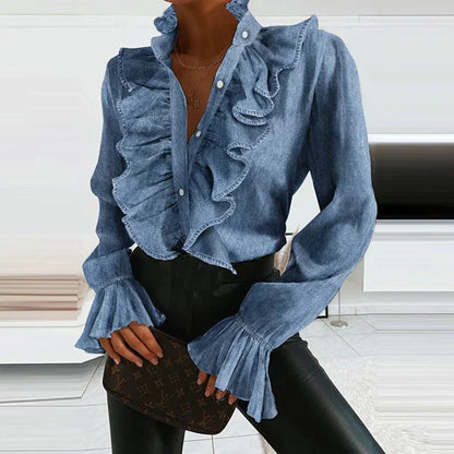 Blusa de Chifón para Mujer, Top Ligero de Verano