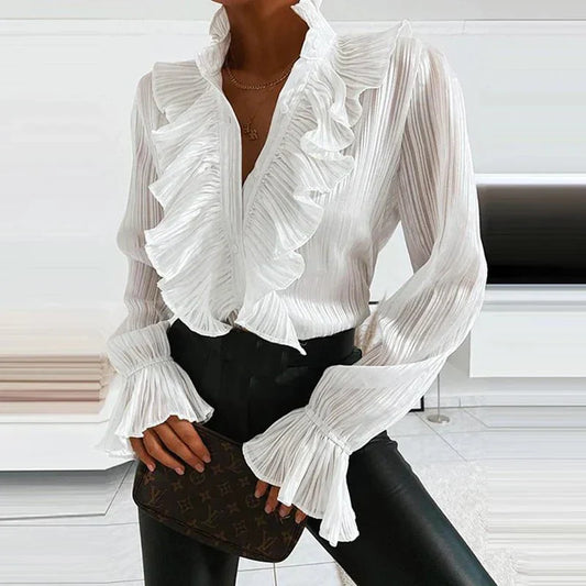 Blusa de Chifón para Mujer, Top Ligero de Verano