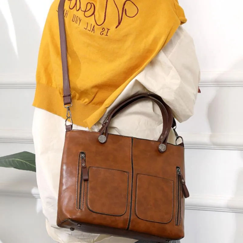Bolso de Cuero Elegante y Sofisticado
