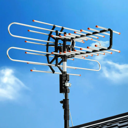 Antena de TV Exterior de Largo Alcance 500+ Millas con UHF/VHF/FM Radio