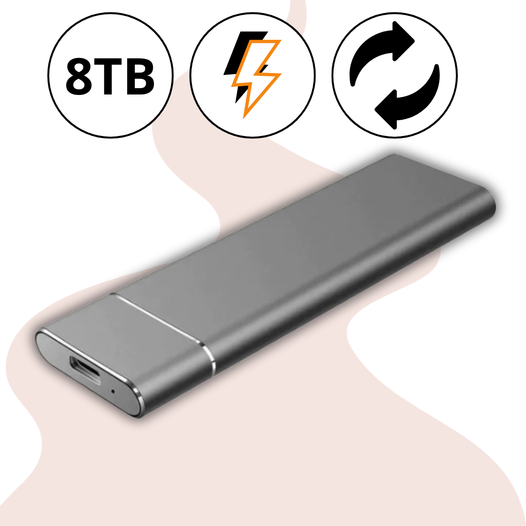 Disco Duro Externo Portátil de 8TB con Alta Velocidad de Transferencia