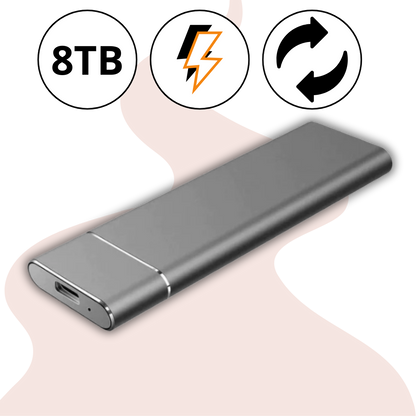 Disco Duro Externo Portátil de 8TB con Alta Velocidad de Transferencia