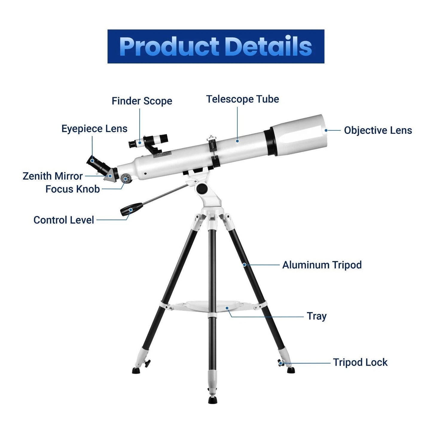 Telescopio Profesional 210X con APP de Seguimiento de Estrellas
