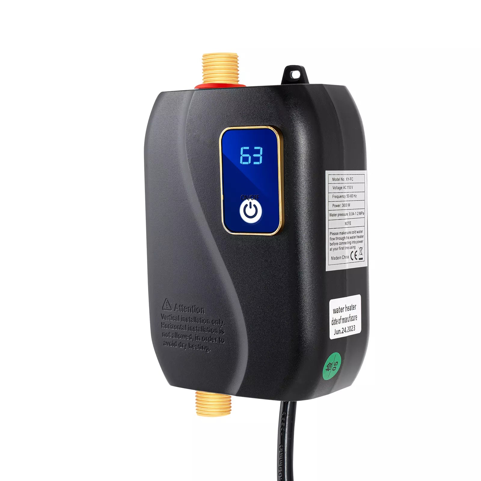 Calentador de Agua Instantáneo Sin Tanque 3000W