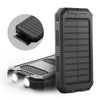 Banco de Energía Solar Impermeable de 500000mAh con Puertos USB Dobles y Linterna LED - Mejor Cargador Portátil para Uso en Exteriores