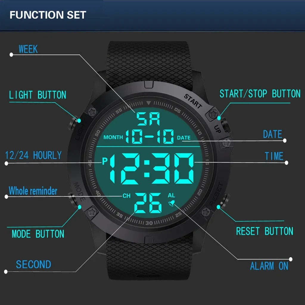 Reloj Deportivo Digital Impermeable para Hombres
