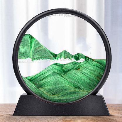 Arte de Arena 3D en Movimiento - Decoración Relajante de Vidrio