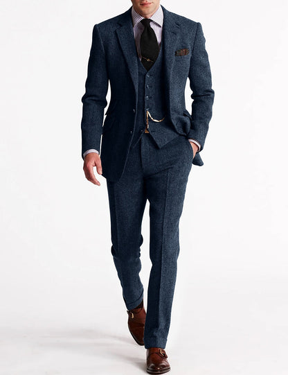 Traje Retro Vintage de 3 Piezas para Hombre
