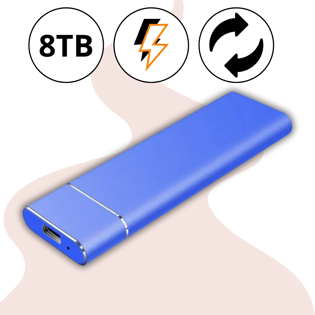Disco Duro Externo Portátil de 8TB con Alta Velocidad de Transferencia