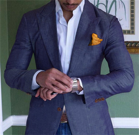 Chaqueta Blazer de Lino Cómoda para Hombre